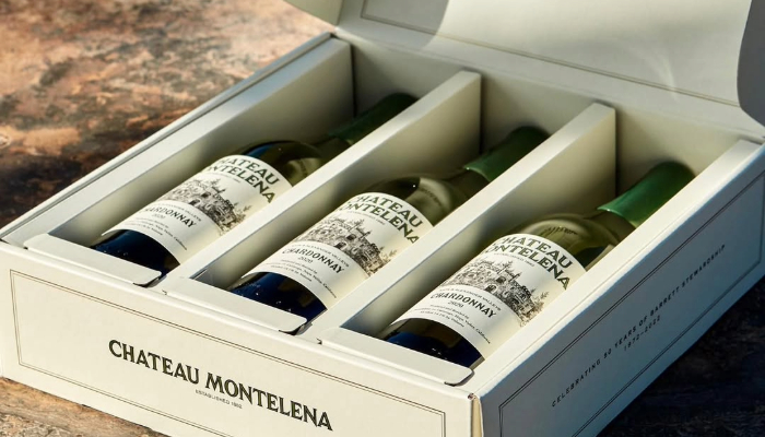 A package of Chardonnay delivered from Chateau Montelena A package of Chardonnay delivered from Chateau Montelena