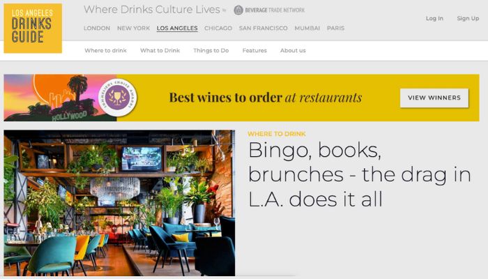 Picture of Los Angeles Drinks Guide Picture of Los Angeles Drinks Guide